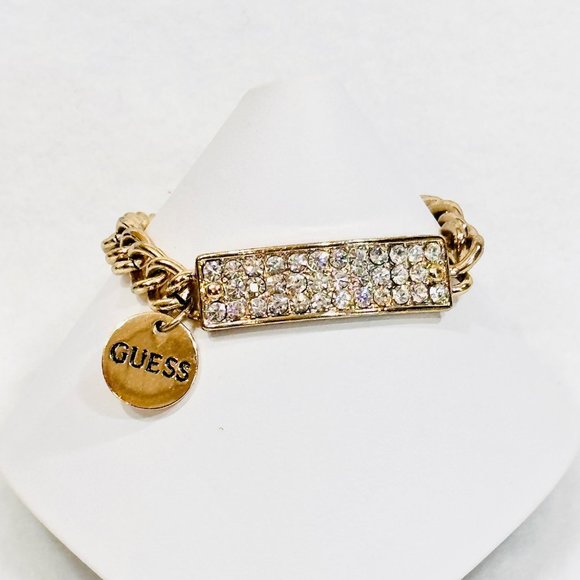 Guess Bar & Link Rhinestone Bracelet w/Toggle - Small - Picture 3 of 6